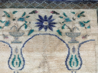 3.9 x 2.5 Rugs, Hand Made Rug, Oushak Rug, Rustic Rug, Bohemian Rug, Rug Runner, Turkish Rug, Farmhouse Rug, Vintage Rug, Wool rug