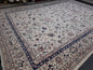 PERSIAN Rug 10 x 13.5 Vintage Oriental Rug Vintage Persian Rug Blue and Cream Rug Fine Knotted Hand Made Rug Turkish Rug Animal Motifs Rug