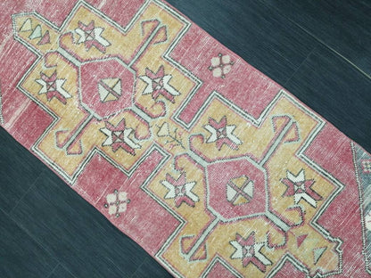 7.2 x 2.4 Runner Rug Turkish Runner Rug Vintage Runner Rug Hallway Runner Rug Kitchen Runner Rug Wool Runner Rug 2.4 x 7.2Wool Oushak Runner