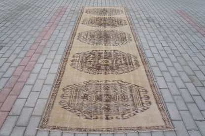 3x11 Oushak  Runner Hallway Long Runner Rug, Oushak Runner Rug, Bohemian Rug, Vintage Rug, Farmhouse Runner Rug, Wool Runner Rug
