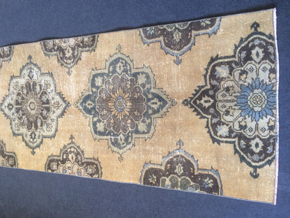 9.7 X 2.9 Oushak Runner Rug Turkish Runner Rug Vintage Runner Rug Hallway Runner Rug Kitchen Runner Rug Wool Runner Rug Wool Oushak Rug