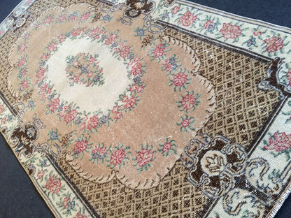BOHEMIAN Rug, Turkish Rug, Vintage Rug,Oushak Rug,Hand woven Rug,Weaving Rug | Hallway Rug | Kitchen Rug