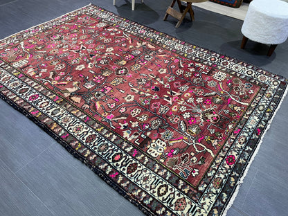 Persian RUG, Fine Hand Knotted 4.6 x 6.9 Rug, Turkish Vintage Oriental Rug, Vintage Rug, Fine Knotted Antique Rug, Wool Living room Rug,