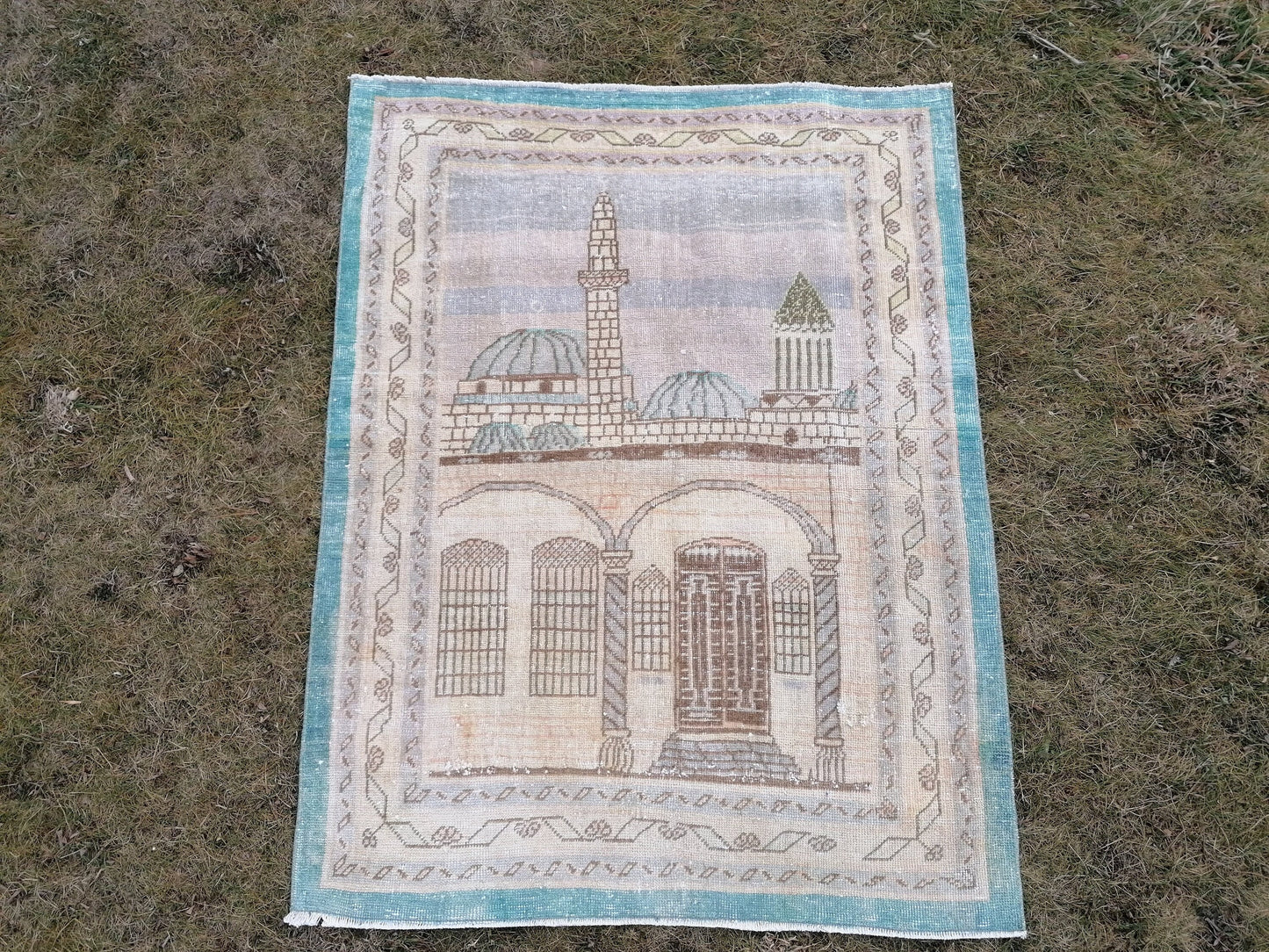 Turkısh rug 5'3x3'11 vıntage rug, vıntage turkısh rug, hand made rug,wool rug