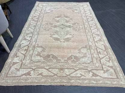 Handmade Rug, Oushak 3.6 x 5.6 Rug, Rustic Rug, Rug Runner, Turkish Rug, Farmhouse Rug, Vintage Rug, Wool rug