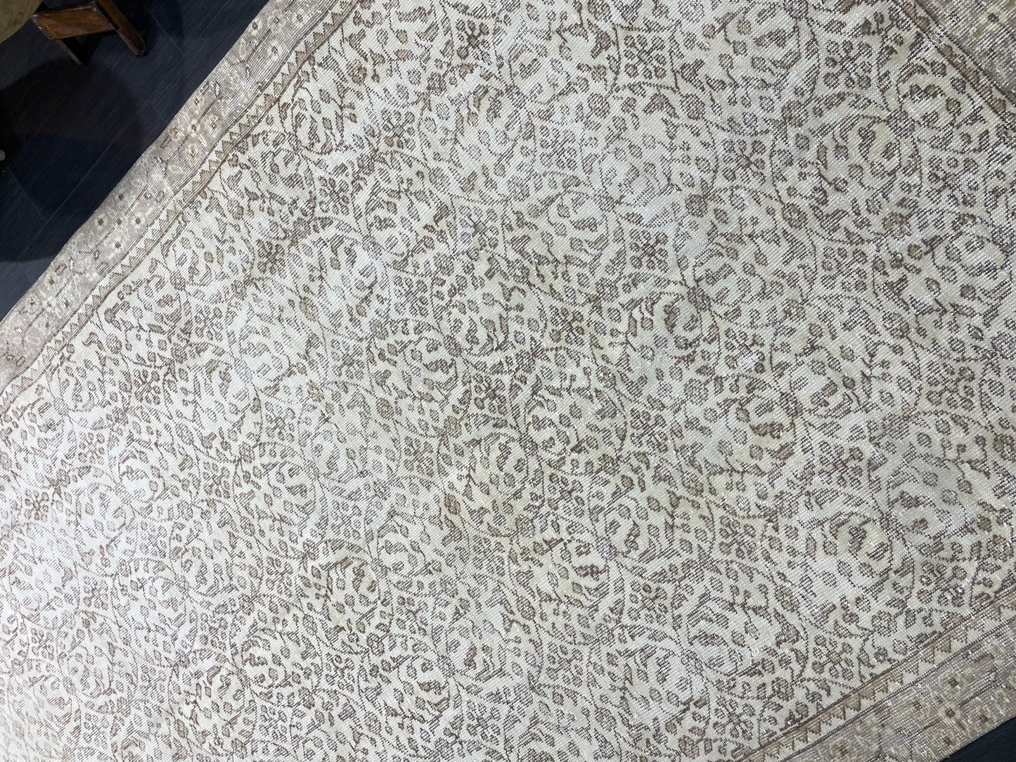 Neutral Vintage Rug, Muted 5.10 x 9.3 Rug, Living Room Rug,Oushak Rug,Hand Knotted Rug, Persian Rug,Turkish Rug, Handmade Rugs