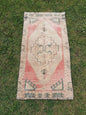 1.7x3 feet Turkish small rug, vintage rug, wool rug, oushak rug, bath rug