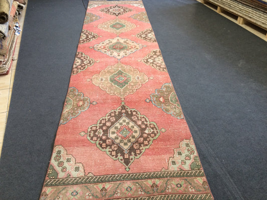 3 x 12.5 Oushak Runner Rug Turkish Runner Rug Vintage Runner Rug Hallway Runner Rug Kitchen Runner Rug Wool Runner Rug Wool Oushak Rug