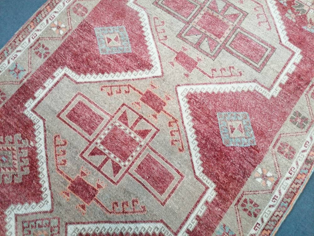 Oushak runner wool rug, long turkish runner 5'5x11'5 vintage handmade runner,hallway runner