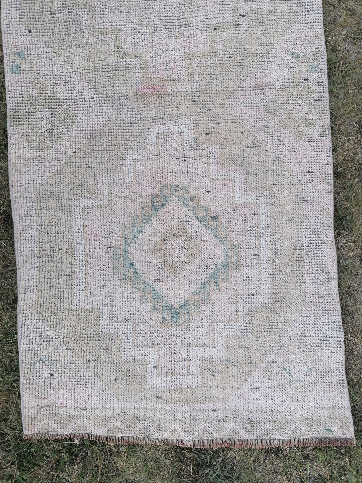Pastel runner rug, vintage runner, anatolian wool runner,hallway runner, hand made runner 10'6x2'8 feet
