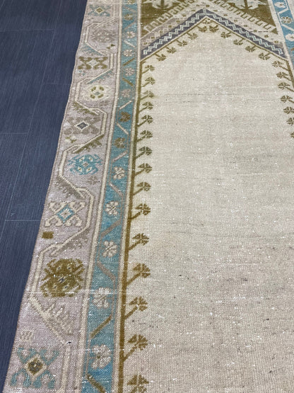 Vintage Rug 3.2 x 6.3 Turkish Rug Wool Vanity Rug Handmade Rug Persian Rug, Hand Knotted Wool Rug