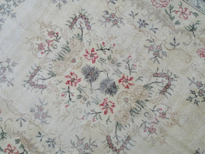 Persian RUG Floral Vintage Muted Oushak Rug 5.7 x 9.9 Large Vintage Rug Wool Oushak Rug Hand Made Rugs Vintage Turkish Rug 5.7x9.9 Oriental