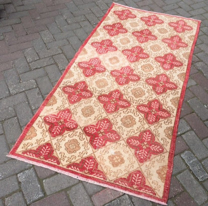 Vintage Rug Turkish  Rug, Bohemian Rug Oushak Rug