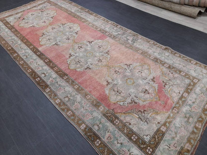 Vintage Runner 4.7 x 11 Rug Turkish Runner Rug Handmade Runner Rug Staircase Runner Kitchen Runner Rug Wool Runner Rug Wool Oriental Runner