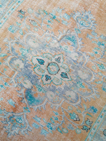 9.6 X 6 Vintage rugs, Turkish Oushak Rugs, Bohemian Rug, Living Room Rug, Oushak Rug, Hand woven Rug, Muted Wool Oushak Rug