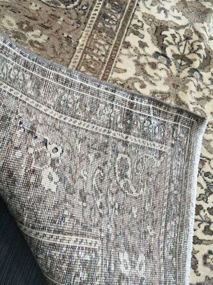 Quality Neutral Rug 6.2 x 9.5 HAND MADE Rug Neutral Vintage Turkish Rug Oushak Rug Turkish Neutral Rug, Oriental Rug, Wool large Neutral Rug