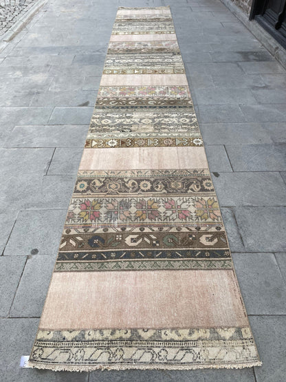 Extra Long Turkish Runner Very Long Patchwork Runner Rug 2.8 x 17.2 ft Vintage Runner Rug Oushak XL Oriental Runner Rug Staircase Runner rug