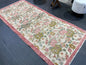 Hand Knotted Rug, Vintage Rug, Handmade 3.2 x 7.2 Rug, Oushak Rug, Rustic Rug, Fun Turkish Rug, Persian Rug, Soft Wool Rug