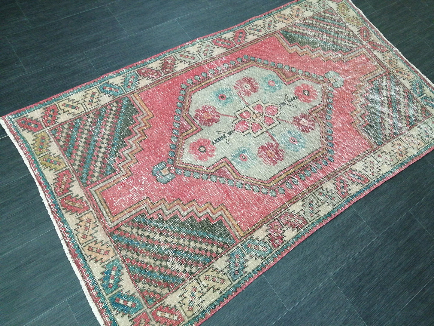 6.4 x 3.6 Rugs, Hand Made Rug, Oushak Rug, Rustic Rug, Bohemian Rug, Rug Runner, Turkish Rug, Farmhouse Rug, Vintage Rug, Wool rug