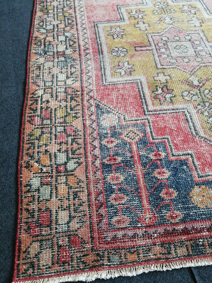 8.8 X 4 VINTAGE Rugs, Hand Made Rug, Oushak Rug, Rustic Rug, Bohemian Rug, Rug Runner, Turkish Rug, Farmhouse Rug, Vintage Rug, Wool rug