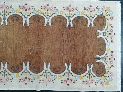 Oushak Runner Rug 2.6 x 10.5 Turkish Runner Rug Vintage Runner Rug Hallway Runner Rug Kitchen Runner Rug Antique Runner Oriental Runner Rug