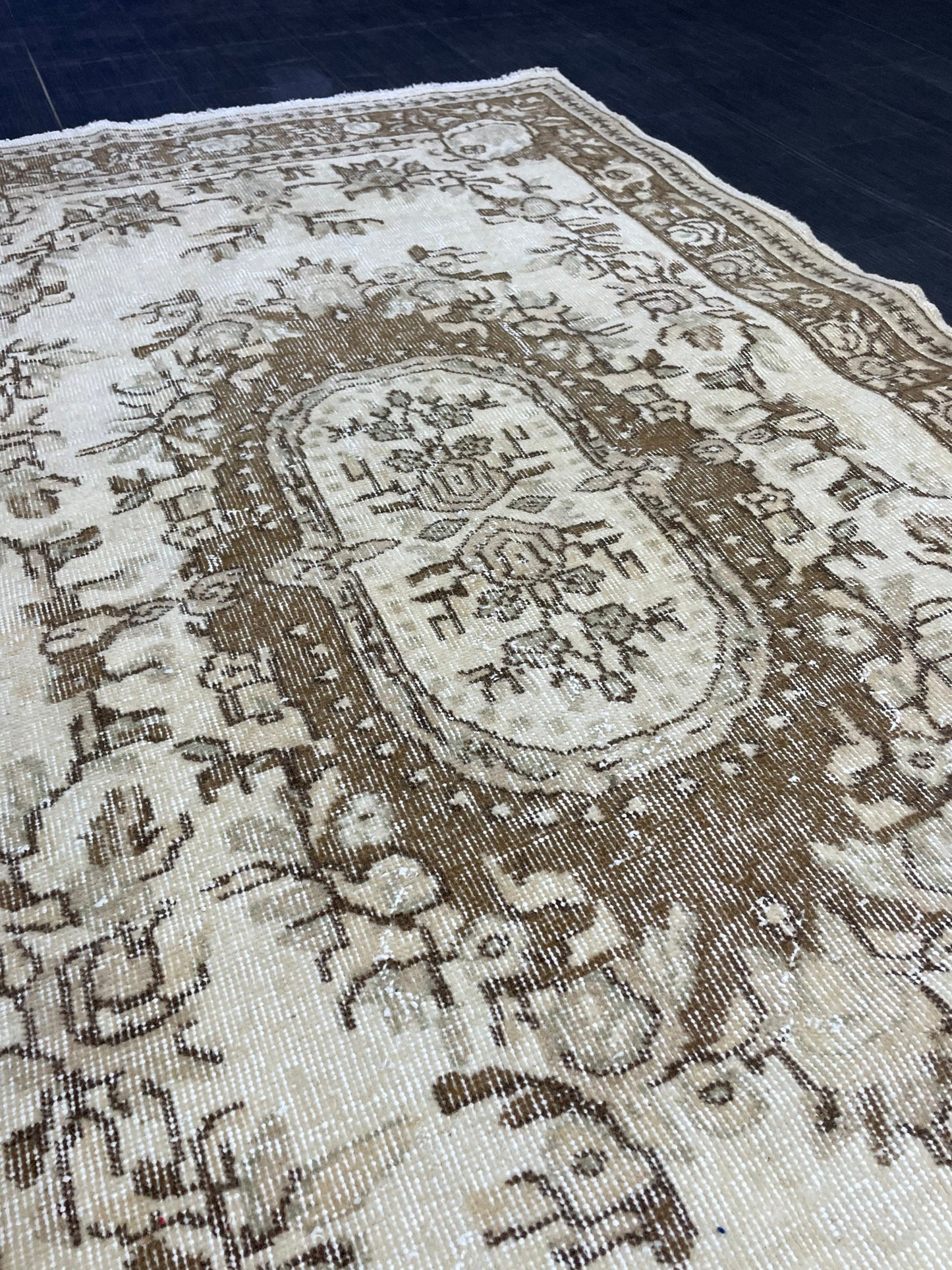 Neutral Rug, Persian RUG, Oushak 4x7 Rug, TURKISH Rug, Handknotted Rug, Oriental Rug, Vintage Rug, Handmade Rug, Antique Rug, woven rug.