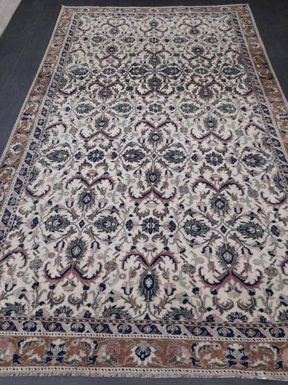 Vintage Oriental RUG 6.3 x 10.8 Oushak Rug Persian Rug Navy Vintage Rug Fine Oushak Rugs Antique Turkish Rug Muted Turkish Rug