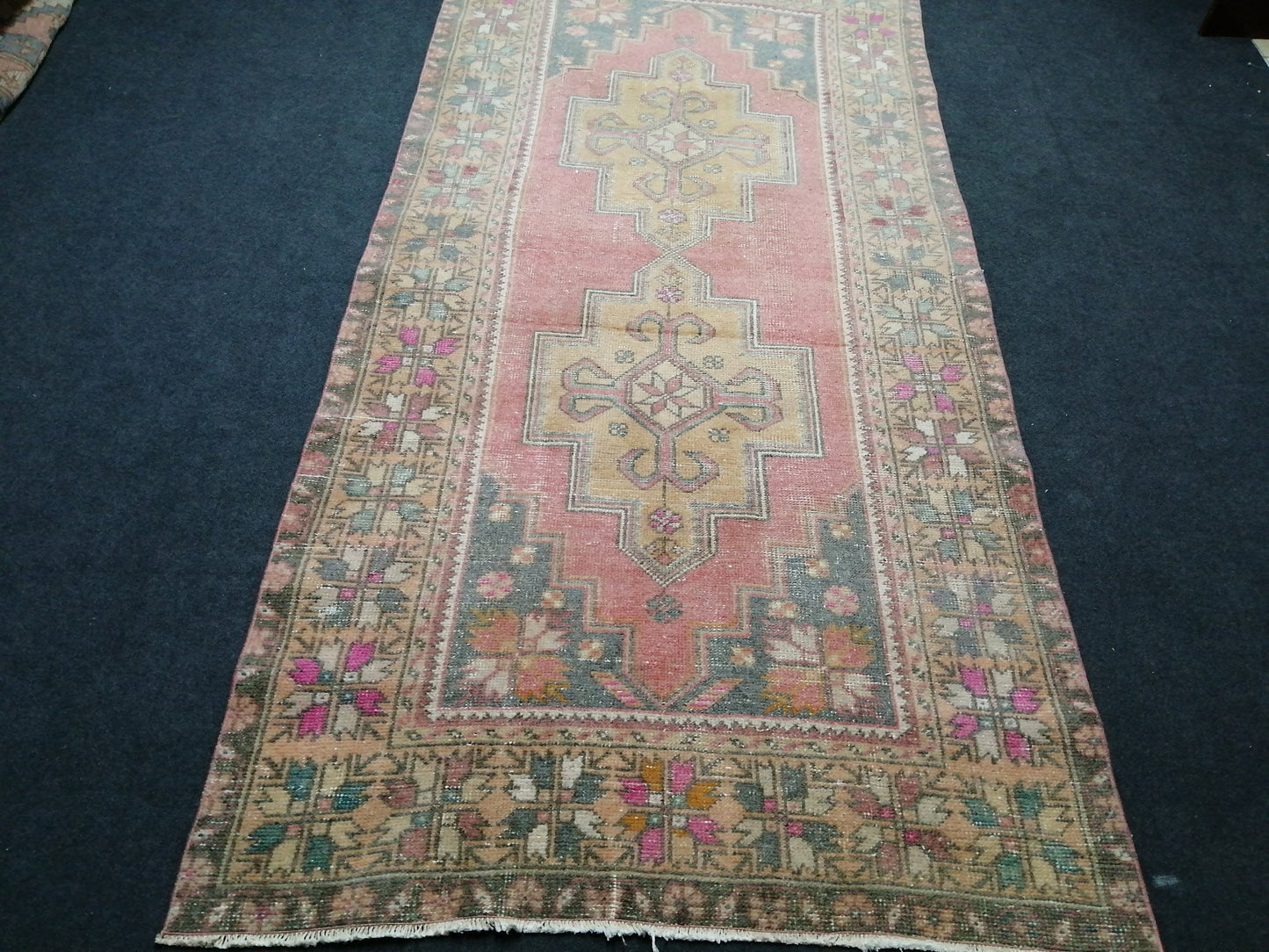 4 x 8.6 Rugs, Hand Made Rug, Oushak Rug, Rustic Rug, Bohemian Rug Oriental Turkish Rug, Farmhouse Rug, Vintage Rug, Wool rug