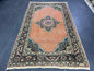 Hand Knotted Rug 4 x 7.2 Handmade Rug Muted Vintage Oushak Rug Wool Oriental Rug Hand Made Rugs Vintage Turkish Rug Muted Persian Wool Rug