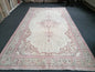 5.5x9.7 Large vintage pink pastel rug  oushak handmade wool rug, muted area rug, bohemian rug