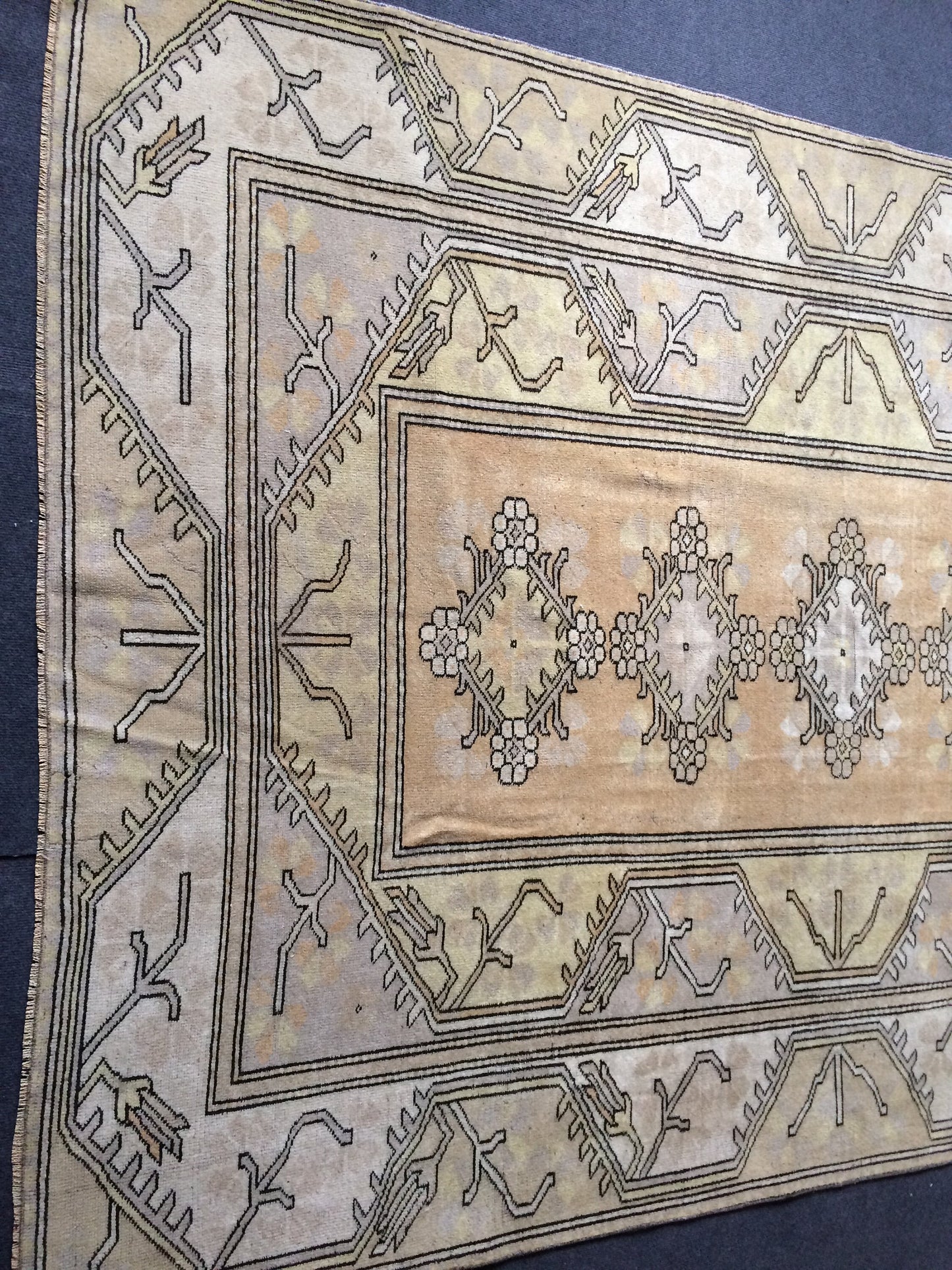 6.2 x 8.8 TURKISH RUG Oushak Rug Vintage Rug Wool Rug Hand Knotted Rug Hand Made Rug