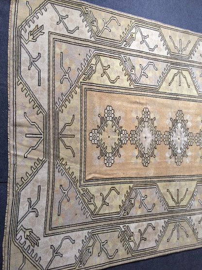 6.2 x 8.8 TURKISH RUG Oushak Rug Vintage Rug Wool Rug Hand Knotted Rug Hand Made Rug