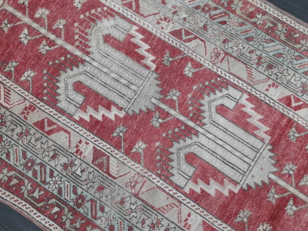 Antique Rug, Hand Made Rug, 3.4 x 6.7 Oushak Rug, Hand Knotted Rug, Bohemian Rug, Turkish Rug, Farmhouse Rug, Vintage Rug, Wool rug