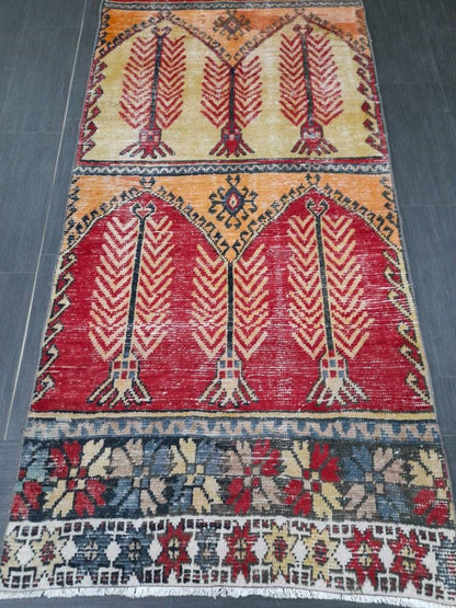 3 x 11.5 Oushak Runner Rug Turkish Runner Rug Nomad Muted Vintage Runner Rug Hallway Runner Rug Kitchen Runner Rug Wool Staircase Runner Rug