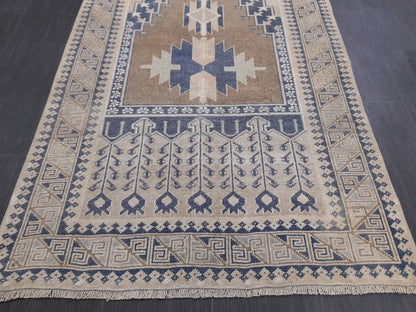 Muted Vintage HandMade Turkish 3.4 x 6.3 Rug Oushak Rug, Rustic Rug, Muted Rug, Vintage Turkish Rug, Farmhouse Rug, Vintage Rug, Wool rug
