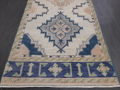 Muted Vintage Runner Rug 3 x 10.7 Muted Hallway Runner Kitchen Runner Rug Muted Staircase Runner Rug Muted Oushak Rug XĹ Turkish Runner