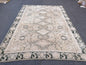 Pastel hand made rug, wool anatolian rug, vintage oushak rug, turkish rug 6x4'2 feet
