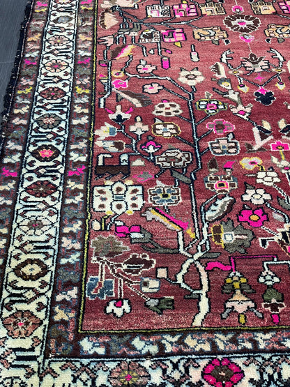 Persian RUG, Fine Hand Knotted 4.6 x 6.9 Rug, Turkish Vintage Oriental Rug, Vintage Rug, Fine Knotted Antique Rug, Wool Living room Rug,
