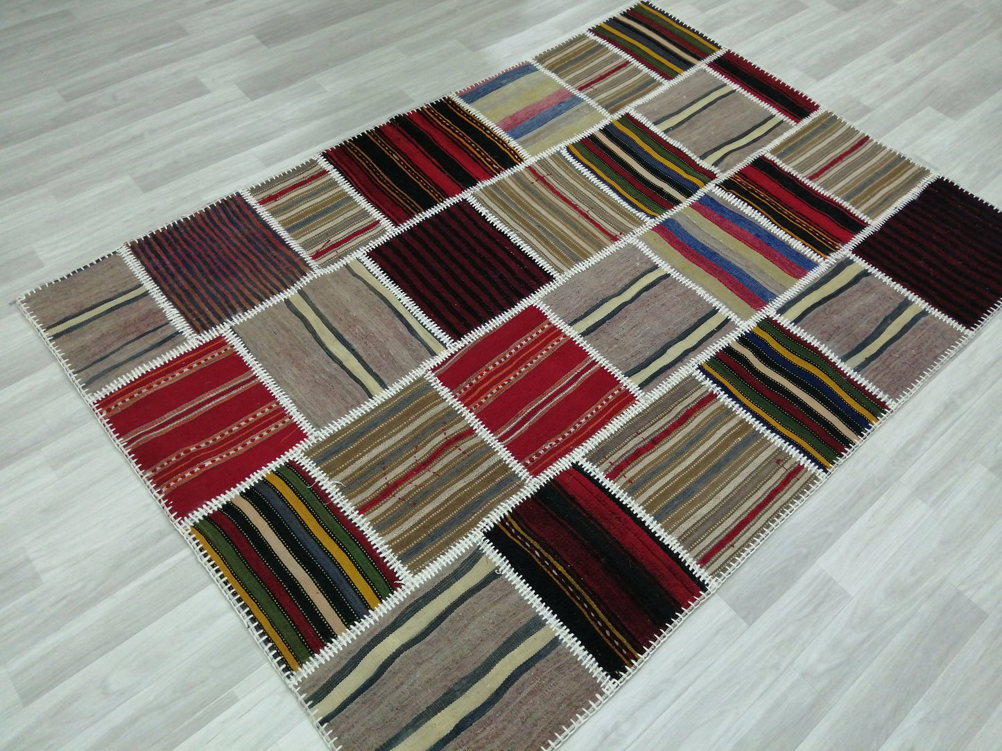 Patchwork Rugs, Hand Made Rug, Oushak Rug, Rustic Rug, Bohemian Rug, Rug Runner, Turkish Rug, Farmhouse Rug, Vintage Rug, Wool rug