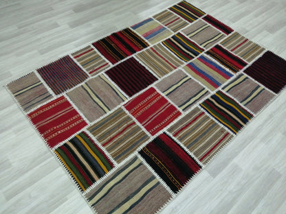 Patchwork Rugs, Hand Made Rug, Oushak Rug, Rustic Rug, Bohemian Rug, Rug Runner, Turkish Rug, Farmhouse Rug, Vintage Rug, Wool rug
