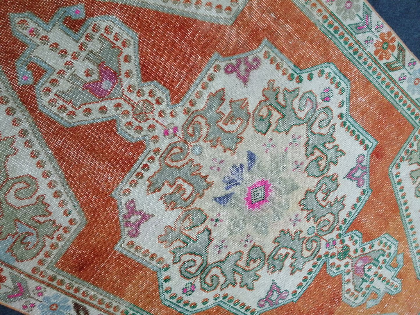 7.3 X 4.5 Rugs, Hand Made Rug, Oushak Rug, Rustic Rug, Bohemian Rug, Rug Runner, Turkish Rug, Farmhouse Rug, Vintage Rug, Wool rug