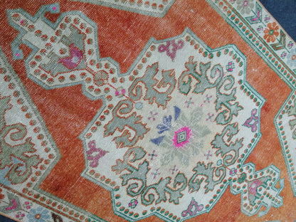7.3 X 4.5 Rugs, Hand Made Rug, Oushak Rug, Rustic Rug, Bohemian Rug, Rug Runner, Turkish Rug, Farmhouse Rug, Vintage Rug, Wool rug