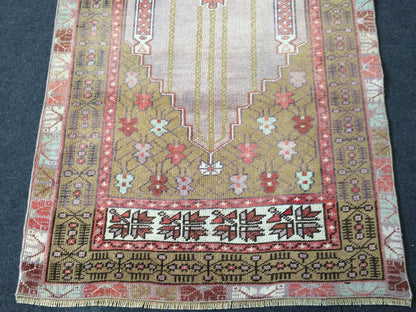 6.4 x 3 OUSHAK RUG TURKISH Oushak Rug Vintage Oushak Runner Rug Vintage Runner Rug Wool Oushak Rug Hand Made Rugs Vintage Turkish Rug