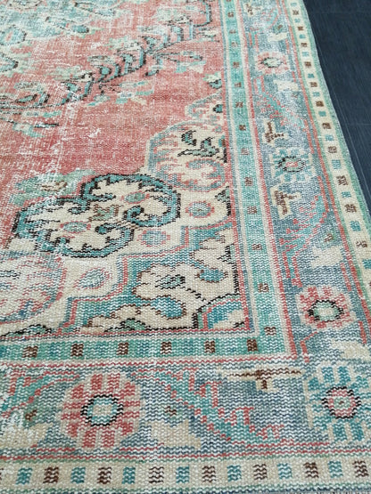 5.7 x 9.4 Rugs, Hand Made Rug, Oushak Rug, Rustic Rug, Bohemian Rug, Rug Runner, Turkish Rug, Farmhouse Rug, Vintage Rug, Wool rug
