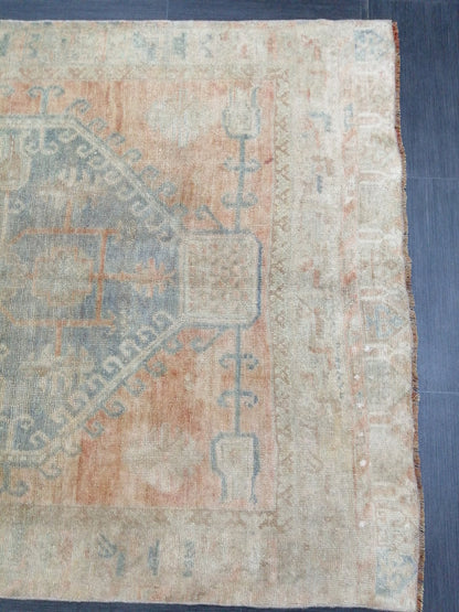 4.3 x 11.9 Faded Oushak Runner Rug Turkish Runner Rug Vintage Runner Rug Hallway Runner Rug Kitchen Runner Rug Wool Runner Rug Wool Oushak