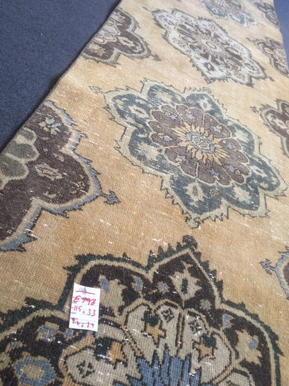 9.7 X 2.9 Oushak Runner Rug Turkish Runner Rug Vintage Runner Rug Hallway Runner Rug Kitchen Runner Rug Wool Runner Rug Wool Oushak Rug