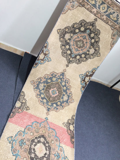 13 x 2.6 Oushak Runner Rug Turkish Runner Rug Vintage Runner Rug Hallway Runner Rug Kitchen Runner Rug Wool Runner Rug Wool Oushak Rug