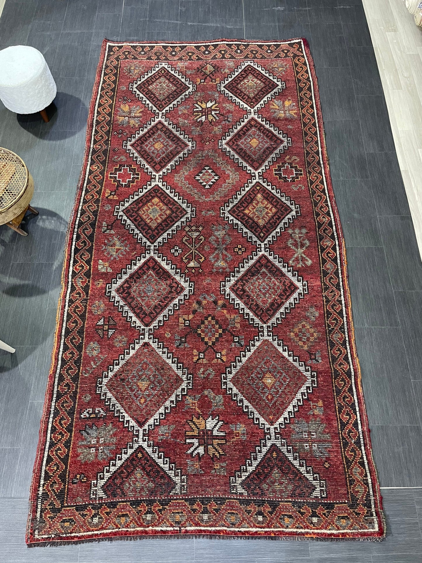 Handmade Rug, Oushak 5.3 x 10.9 Rug, Rustic Rug, Turkish Rug, Farmhouse Rug, Vintage Rug, Wool rug Hand Knotted Rug