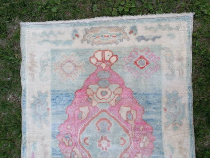 Oushak turkish wool rug 2'11x4'5 new production oushak handmade rug, living room rug, bohemian rug