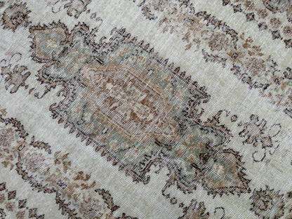 Vintage Persian Rug, Unique Motif Rug, 6x9 Persian Rug, Hand Knotted Rug, Eclectic Rug, Hand Made Rug, Living room  Rug Oriental Vintage Rug